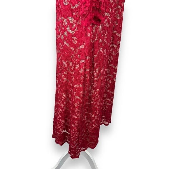 Kiyonna Red Lace Women Dress Size 2X Plus Size Cocktail Evening Romantic Regency - Picture 15 of 16